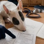 Bull terrier chiot blanc tacheté : éducation et routine
