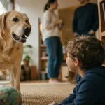 Caractere labrador : Labrador sable près d’une famille