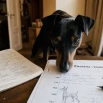 Chien pinscher noir et feu, carnet sur l’histoire des chiens pinscher