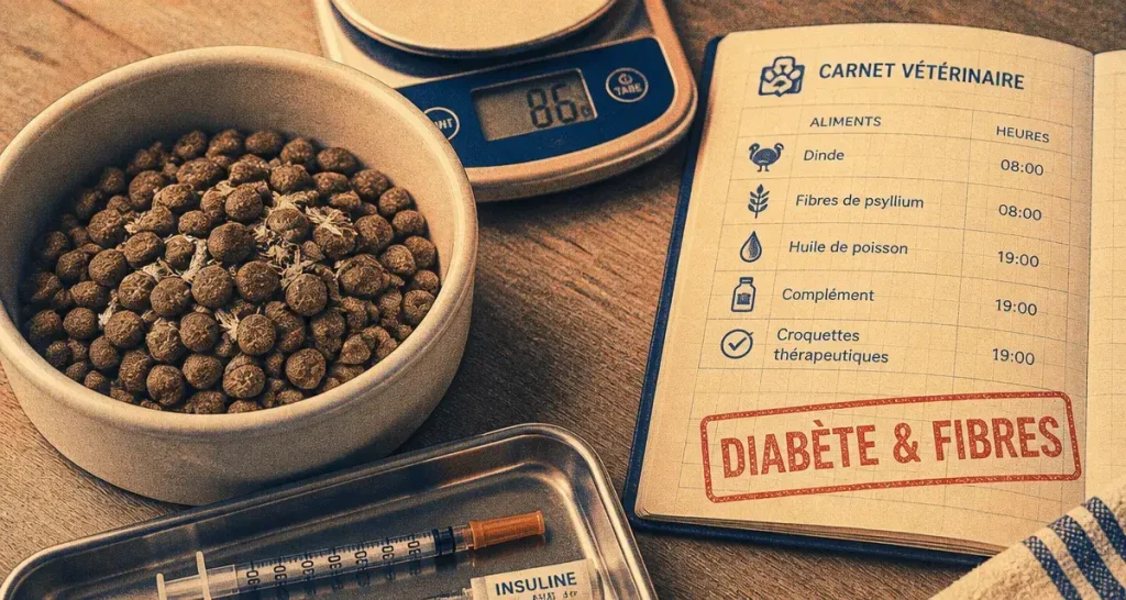 Alimentation du chien diabétique : 3 piliers pour stabiliser sa glycémie