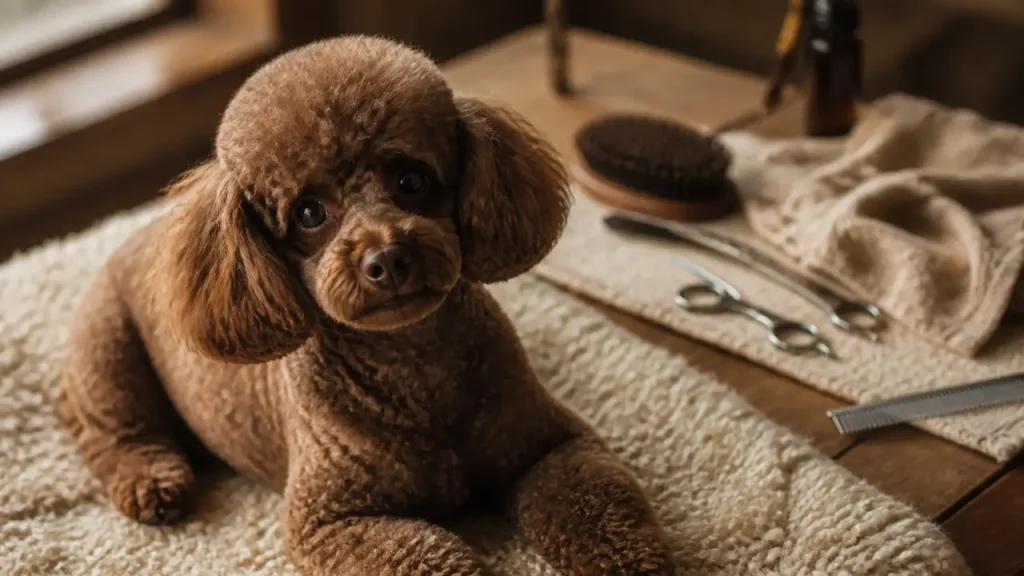 Caniche nain : 28 à 35 cm, un pelage exigeant et un budget à prévoir