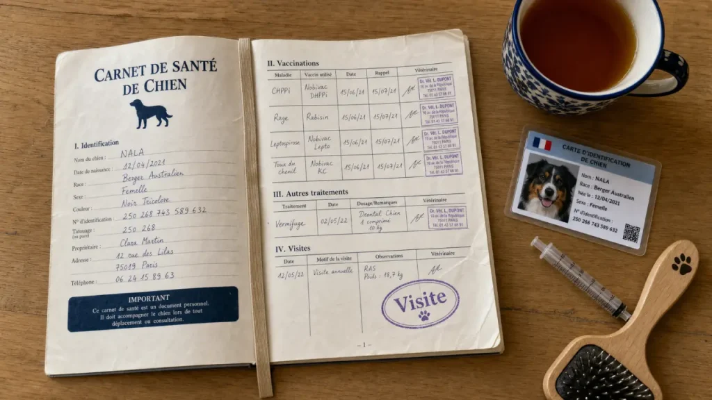 Carnet de santé chien : papier, numérique ou passeport, lequel garder sous la main ?