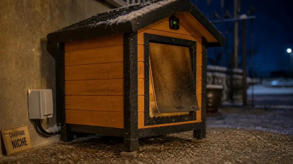 Chauffage pour niche chien : isolation, thermostat et erreurs à éviter