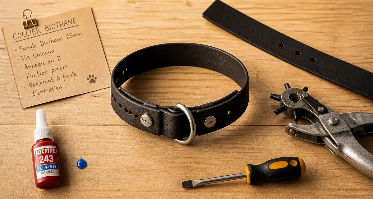 Collier biothane chien et accessoires pour fabriquer le collier biothane chien
