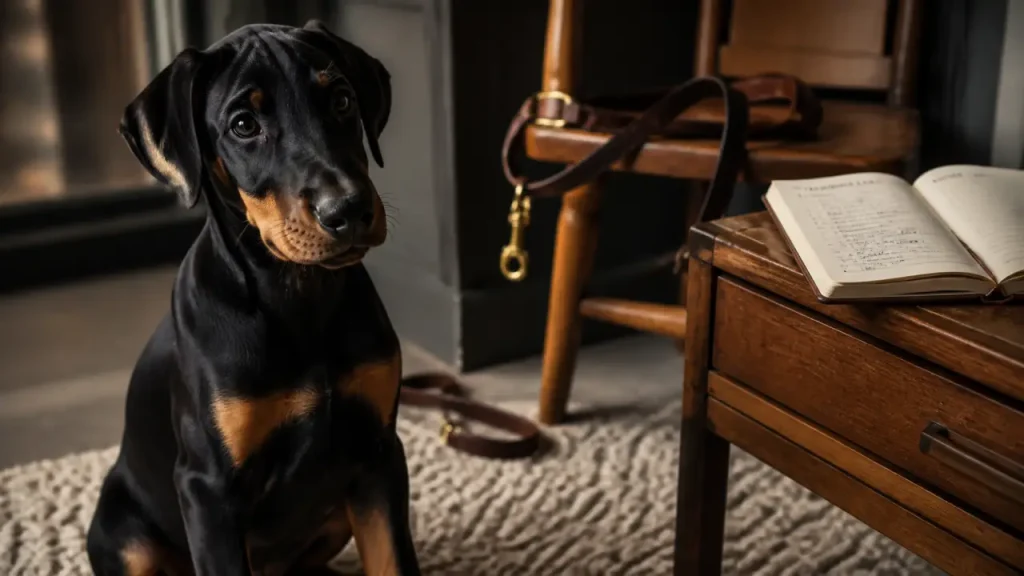 Dobermann chiot : un chien vif qui demande présence, cadre et croissance surveillée