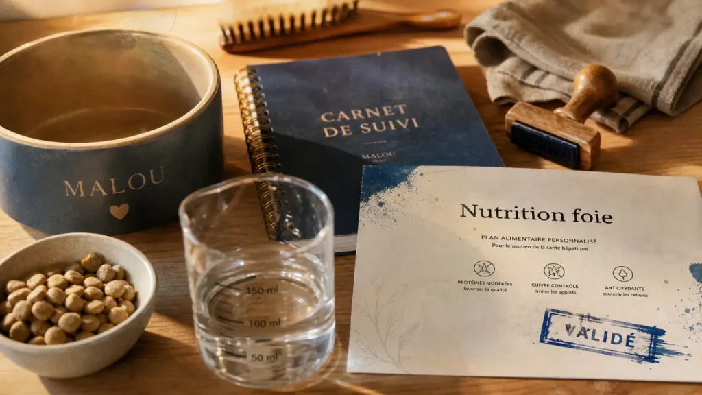 Chien avec un problème de foie : protéines, cuivre et repas à ajuster