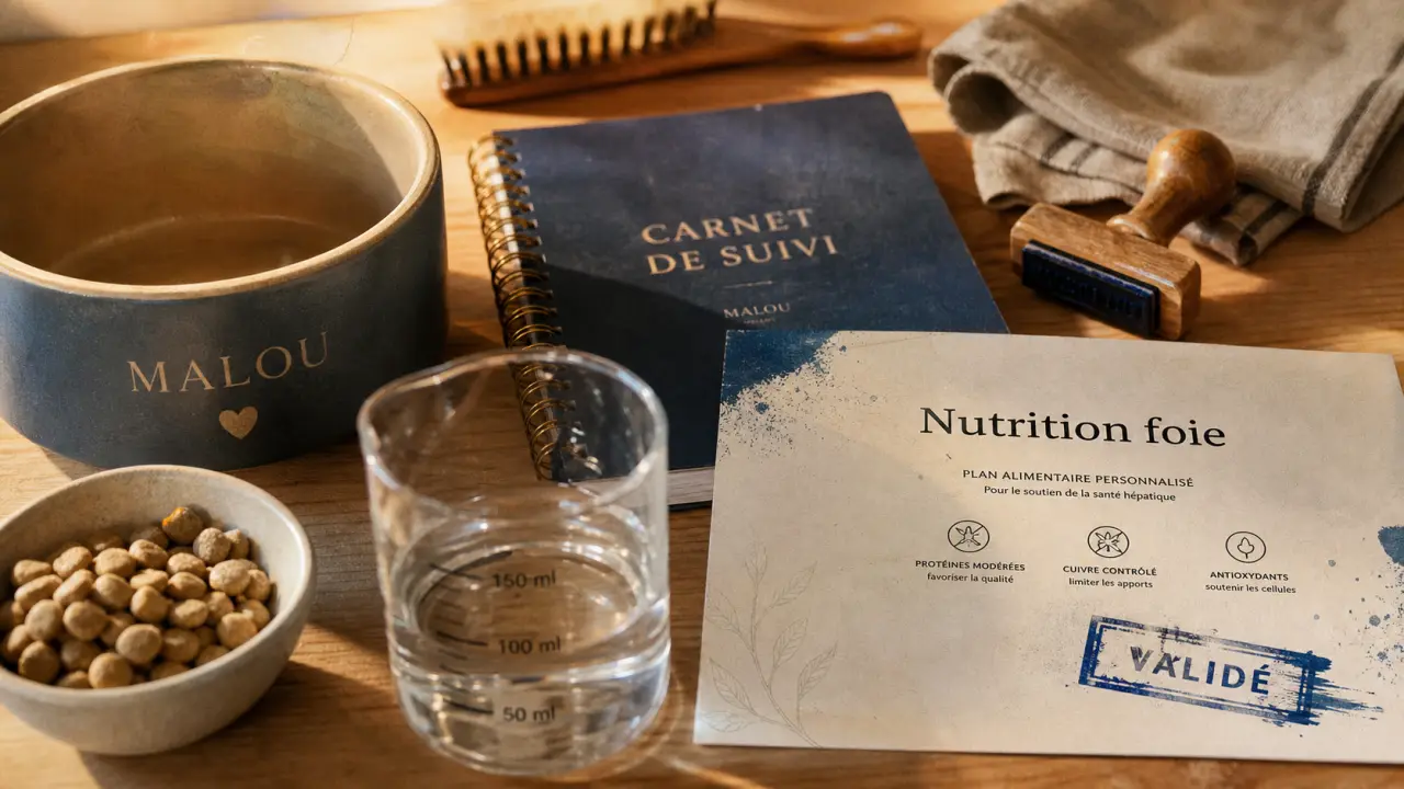 Probleme foie chien alimentation : protéines, cuivre, repas adaptés