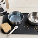 Tapis alimentation chien en silicone antidérapant avec bords relevés 48x30 cm