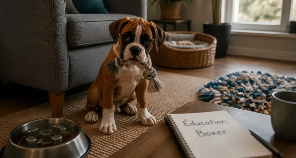 Chiot Boxer : éducation, besoins et santé pour un compagnon équilibré