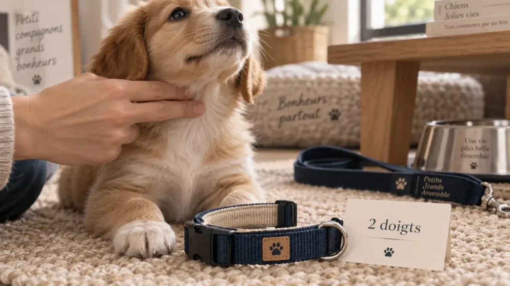 Collier chiot : le bon réglage pour éviter qu’il tourne et frotte