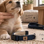 Collier chiot bien réglé : 2 doigts d’espace