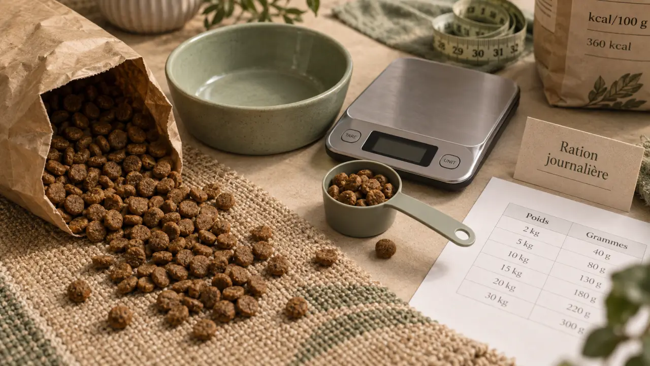 Combien de croquettes par jour pour un chien : ration et grammes selon poids