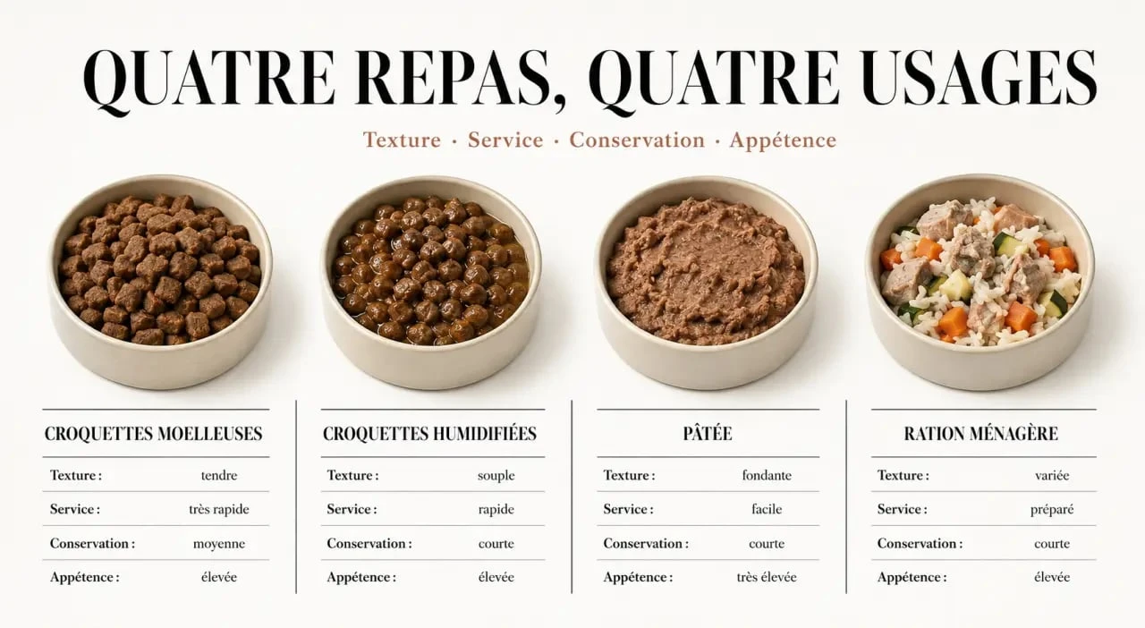 Comparatif des croquettes moelleuses chien et des alternatives alimentaires pour chien