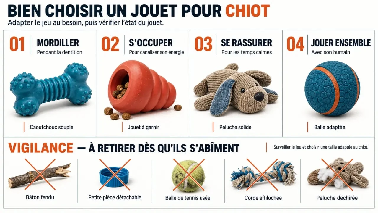 Jouet chiot : choix selon les besoins et précautions de sécurité