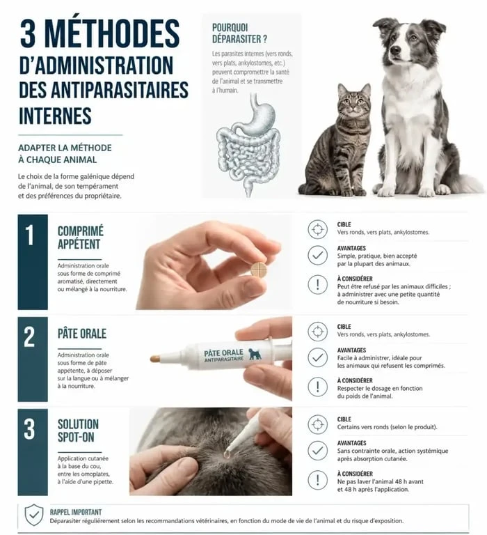 Méthodes d'administration du vermifuge pour chiot : comprimé, pâte et pipette