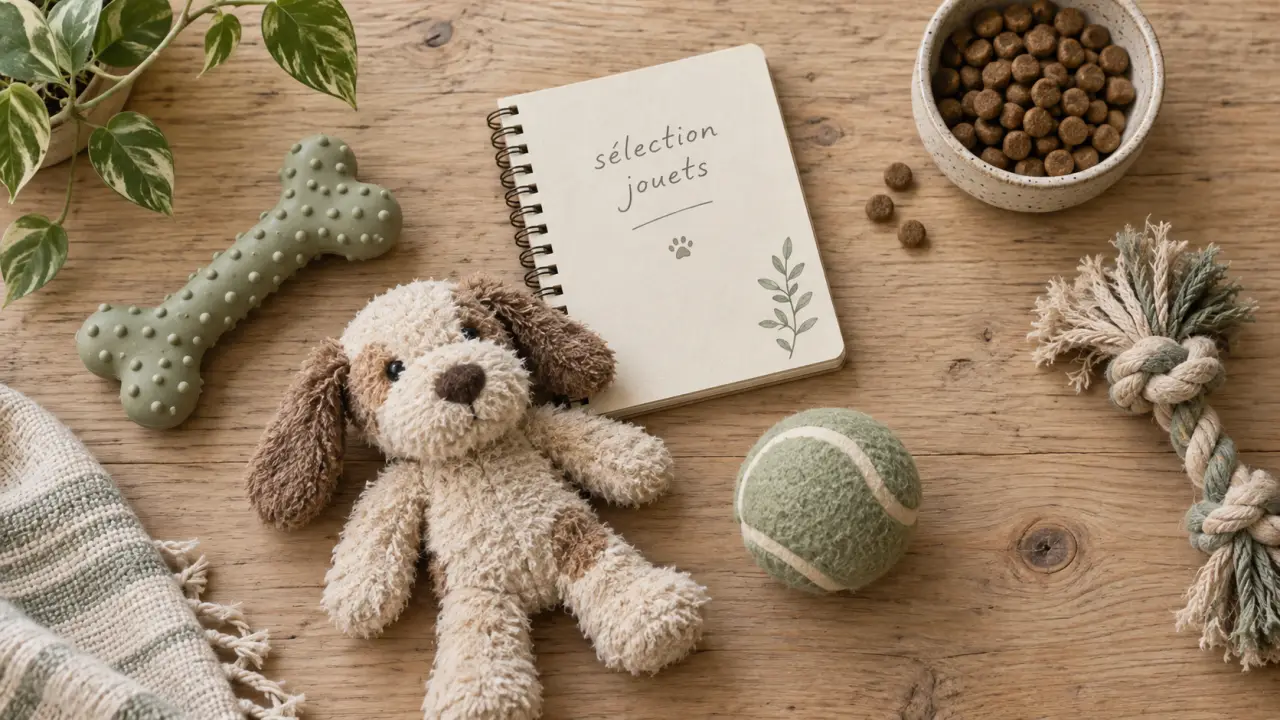 Jouet chiot : caoutchouc dentition, doudou et balle