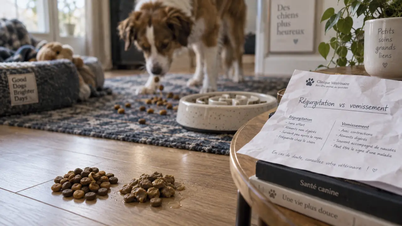Mon chien vomit ses croquettes : avis vétérinaire requis
